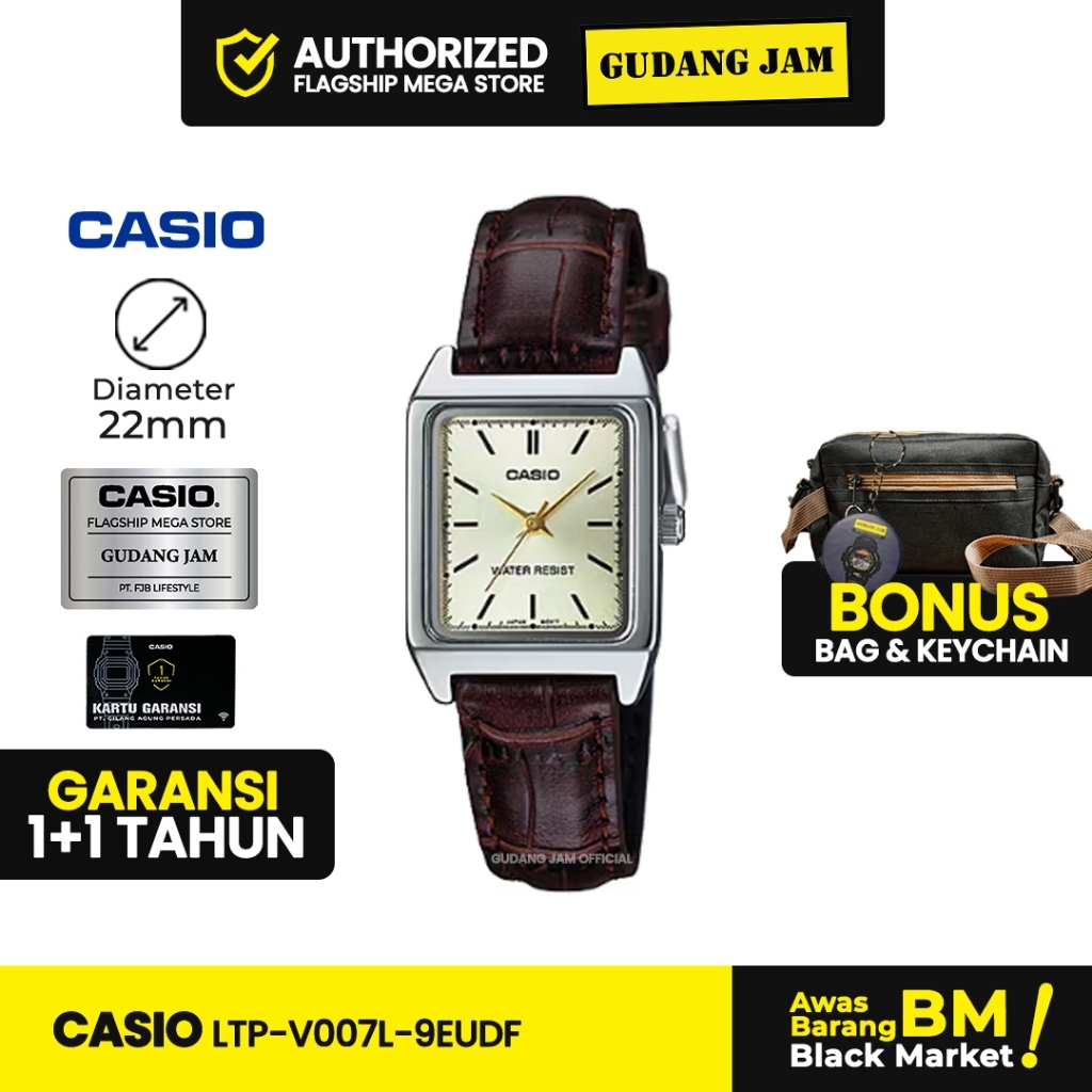 Jam Tangan Casio General LTP-V007L-9EUDF LTP-V007L LTP-V007 LTPV007L LTPV007