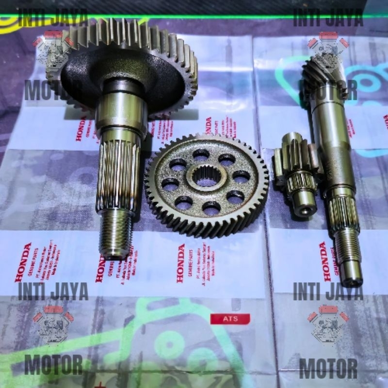 Gigi rasio gear gir as pully cvt set 4 pcs beat fi scoopy spacy vario 110 fi kzl original lospack