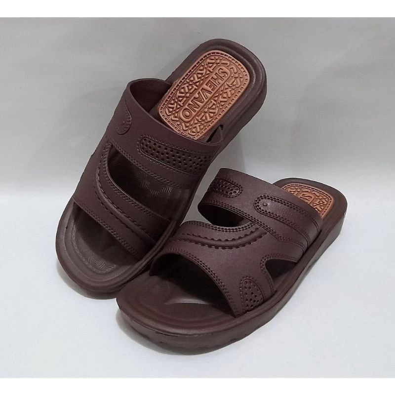 Sandal Fashion Pria Skyrublle / shevano sandal slop pria karet nyaman di pakai