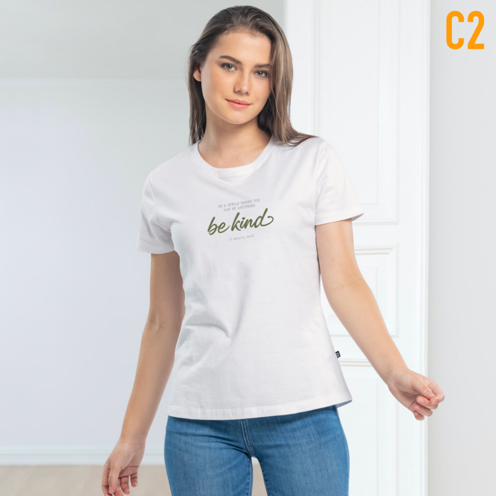 C2 Lizano Ecru T-Shirt Wanita