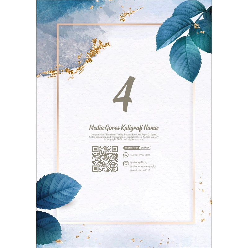 

Art Paper Motif Floral Berkualitas (Media gores kaligrafi) Minimal order 8 lembar
