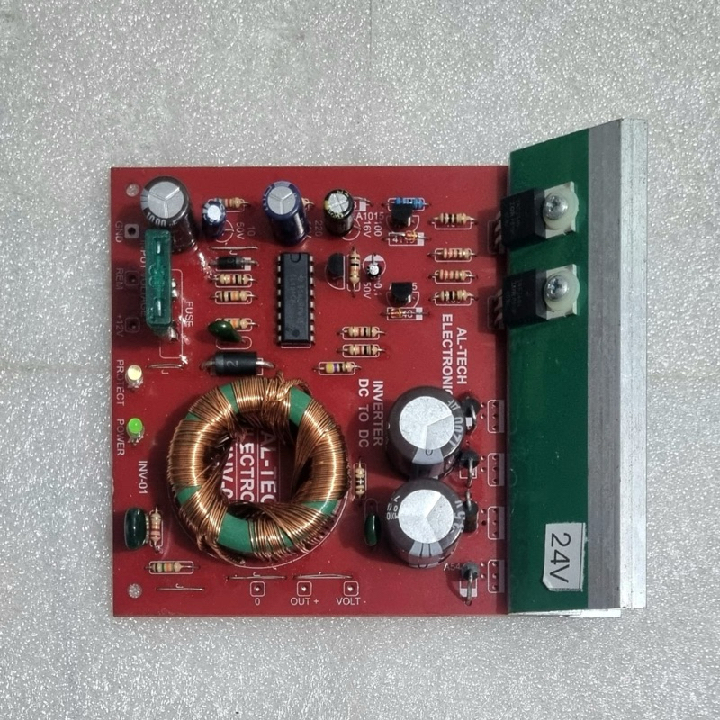 PWM Syatem Control DC To DC Inverter 12V DC To 24V Simetris DC
