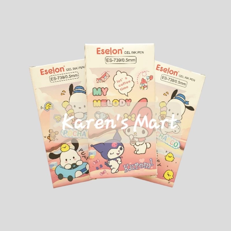 

(Bisa COD) Bolpoin Gel Eselon ES-739 0.5mm (1 pack)