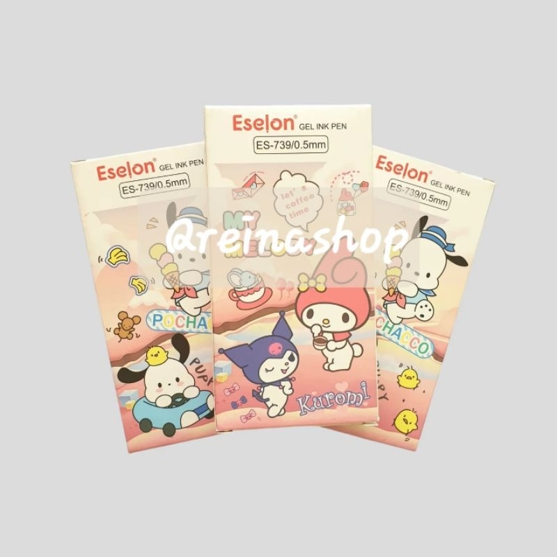 

(Bisa COD) Bolpoin Gel Eselon ES-739 0.5mm (1 pack)