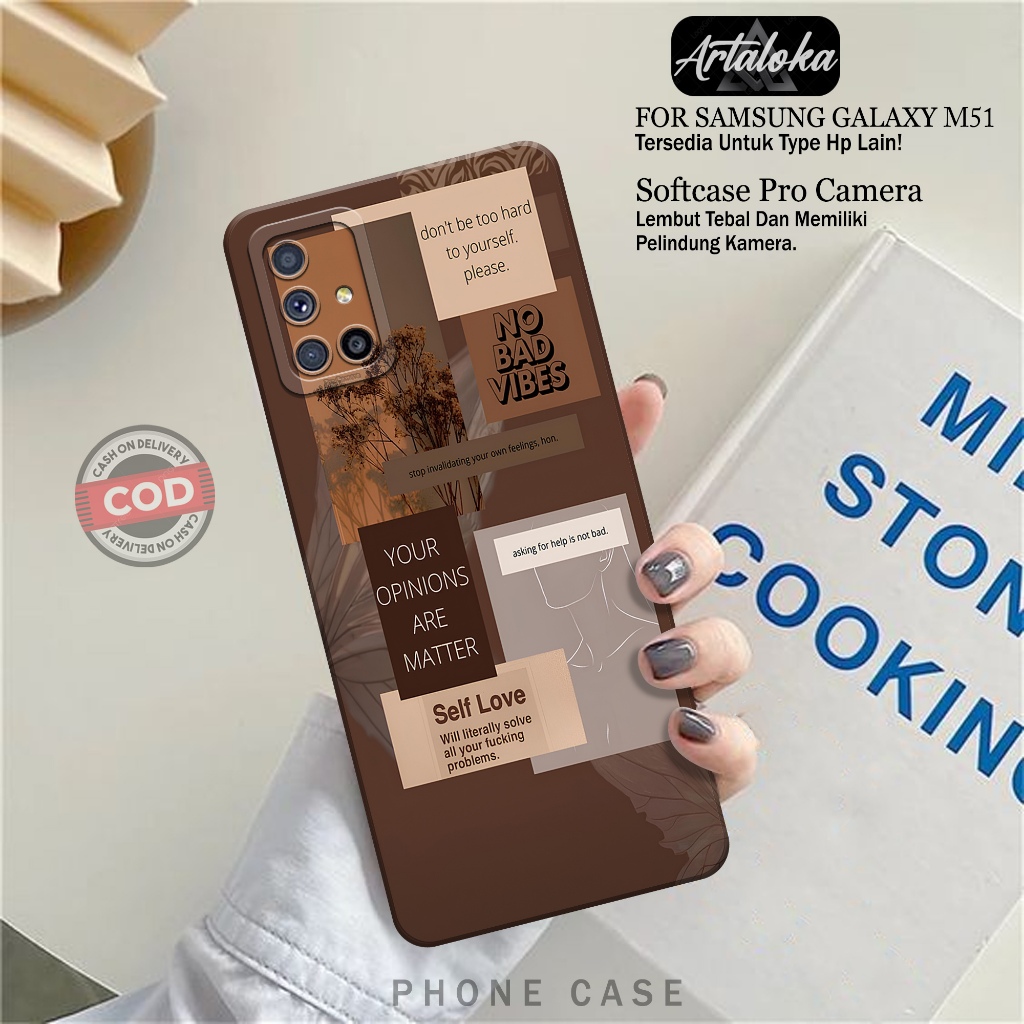Softcase Hp Samsung Galaxy M51 Fashion Case Aesthetic Case Samsung Galaxy M51 Silikon TPU Pro Camera