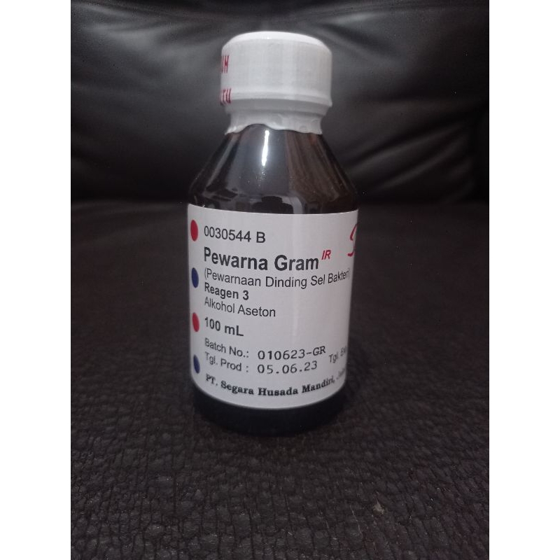 Pewarna Gram Alkohol Aseton 100ml Indo reagen