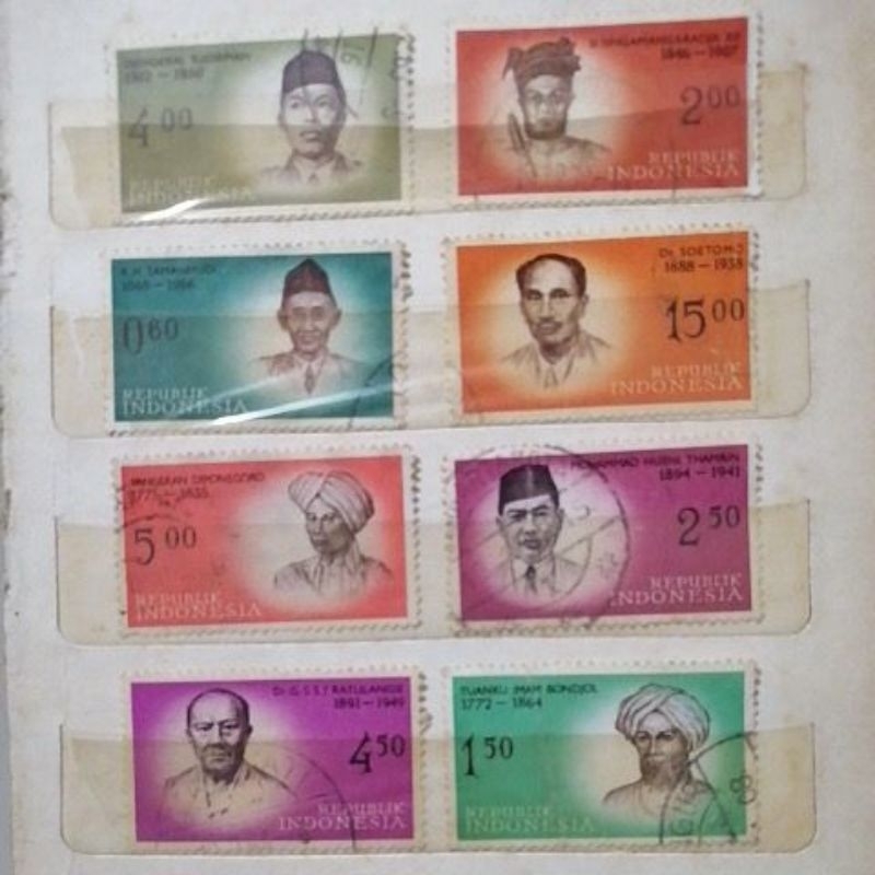 

prangko tokoh indonesia 8pcs