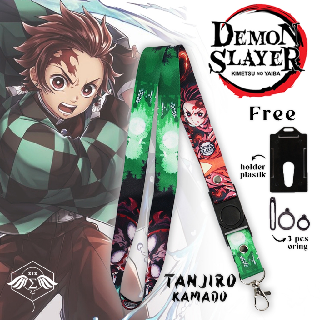 

Lanyard Anime Sigmat13 Tanjiro Kamado Edition Tali Lanyard Idcard Free Holder Gantungan Hp Anime