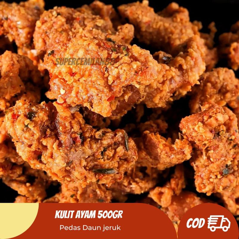 

Kulit ayam kripsi pedas daun jeruk 500gr
