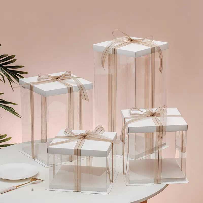 KOTAK TRANSPARAN KOTAK KUE / KOTAK MIKA / KOTAK KUE / HANTARAN PERNIKAHAN KOTAK