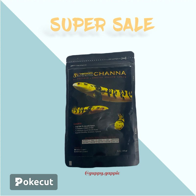 PELET CHANNA PREMIUM 88 SPECIAL YELLOW COLOR