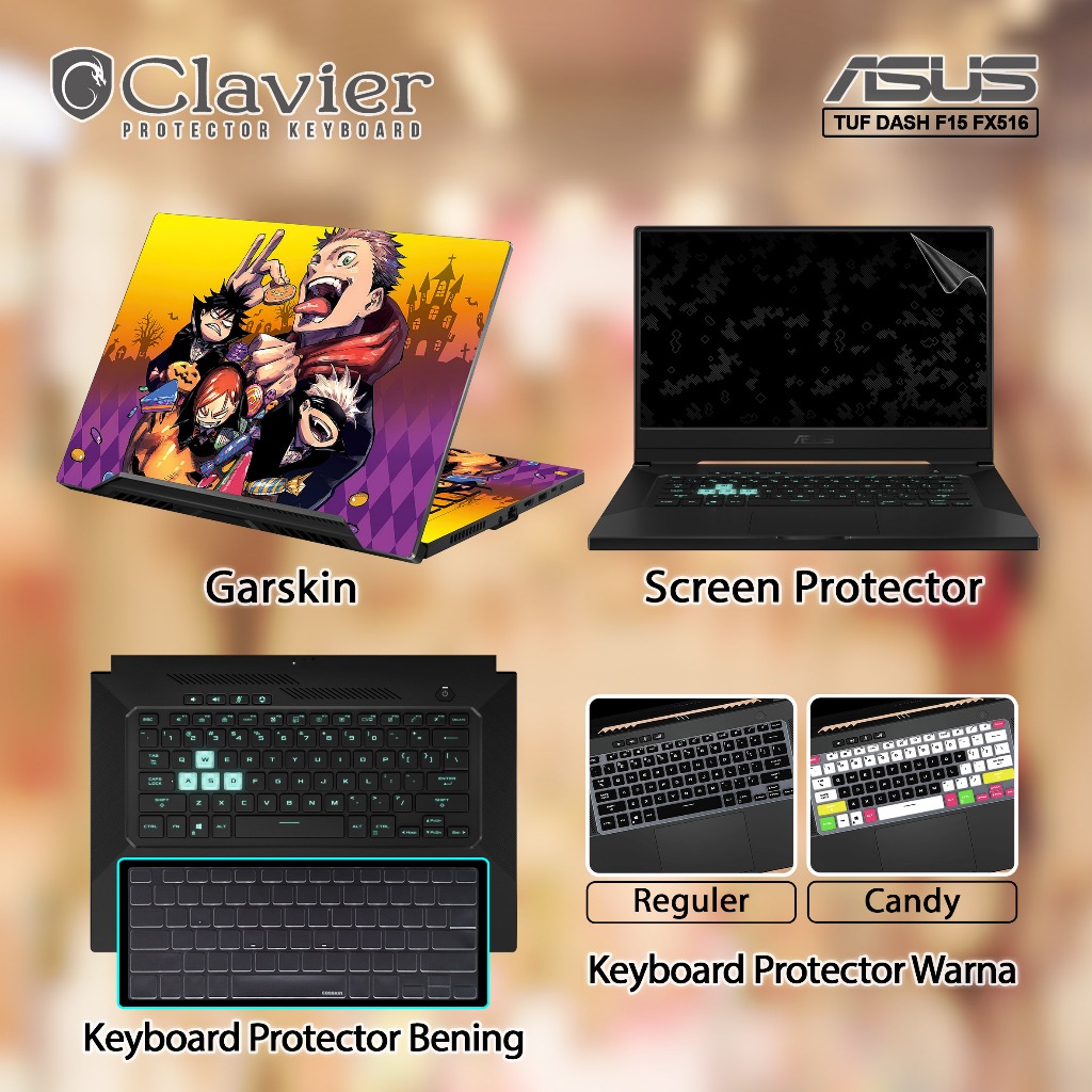 Cover Keyboard Screen Protector Garskin Laptop Anti Gores Asus TUF Dash F15 FX516 FX516P FX516PC FX5