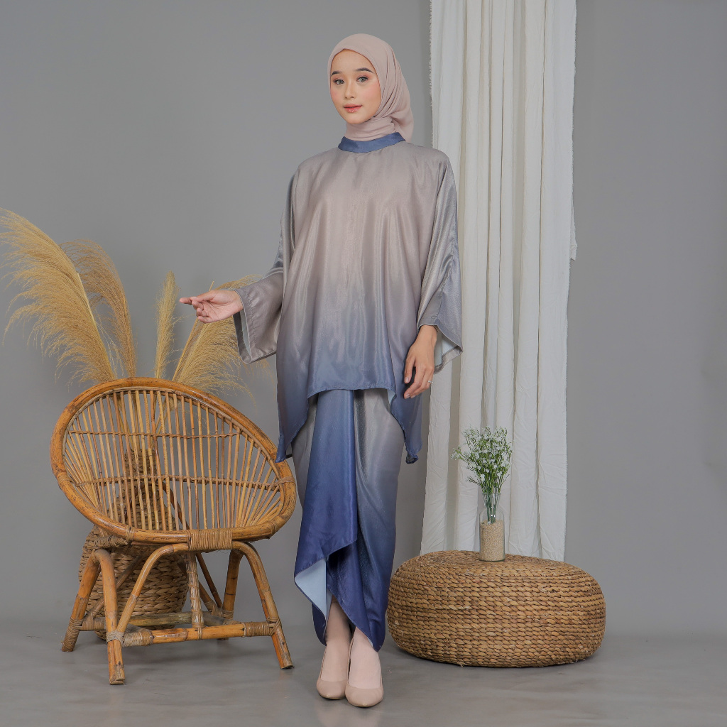 one set  samara gradasi/gradasi santorini/baju pesta/kondangan