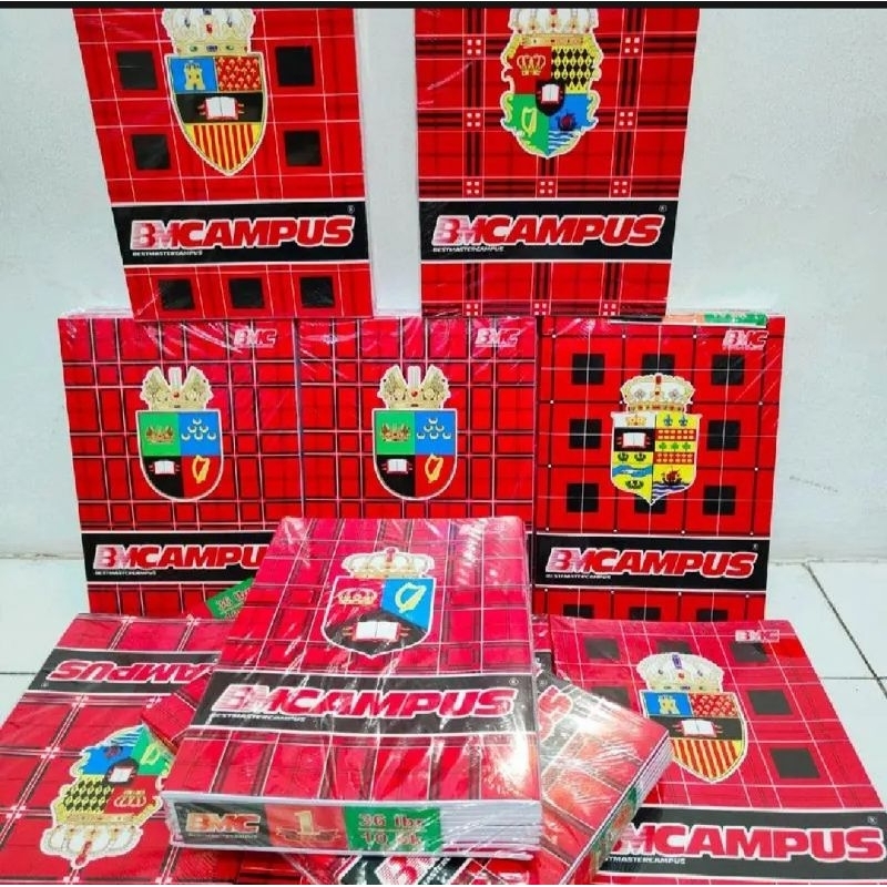 

[ 10pcs ] Buku Tulis BMC Campus 36 Lembar Ukuran Buku BOXY Panjang
