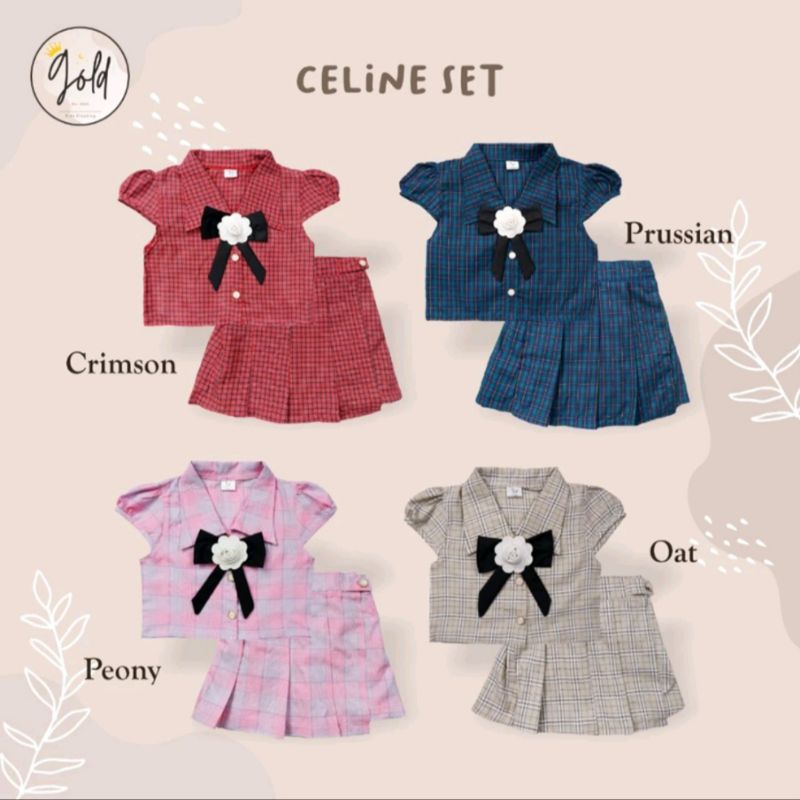 CELINE SET Setelan Anak Perempuan Korean Style