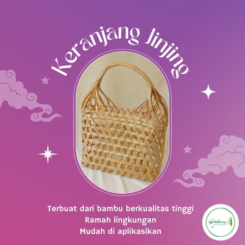 Keranjang Jinjing Bambu Keranjang Bambu Serbaguna Keranjang Jinjing Tradisional Keranjang Jinjing Al