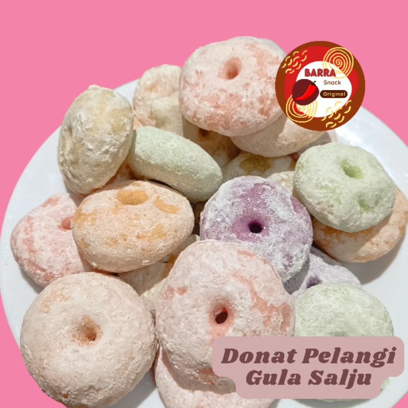 

Getas Donat Bidara Gabus Pelangi Gula Salju Manis