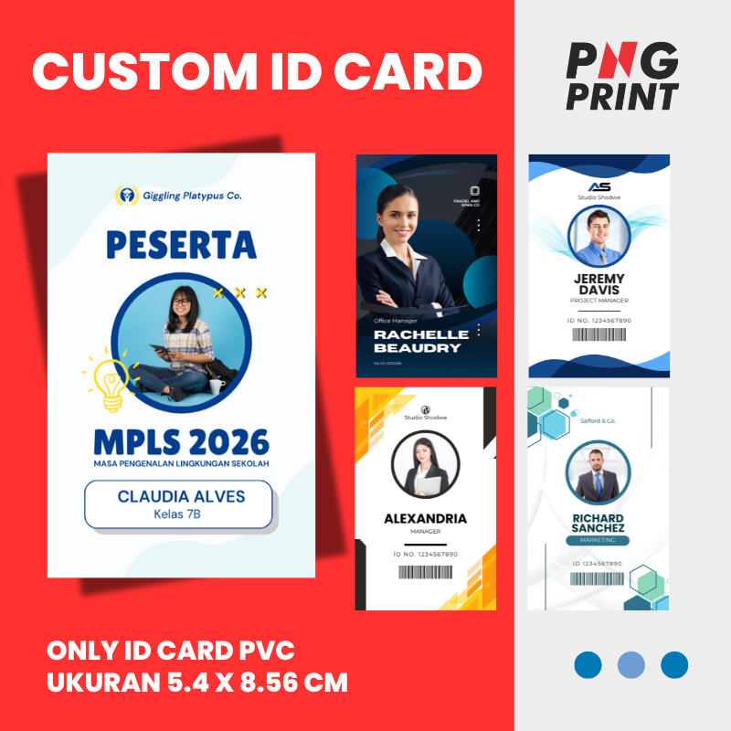 

PNG PRINT - Custom ID CARD Karyawan Perusahaan - Bahan PVC Murah Meriah