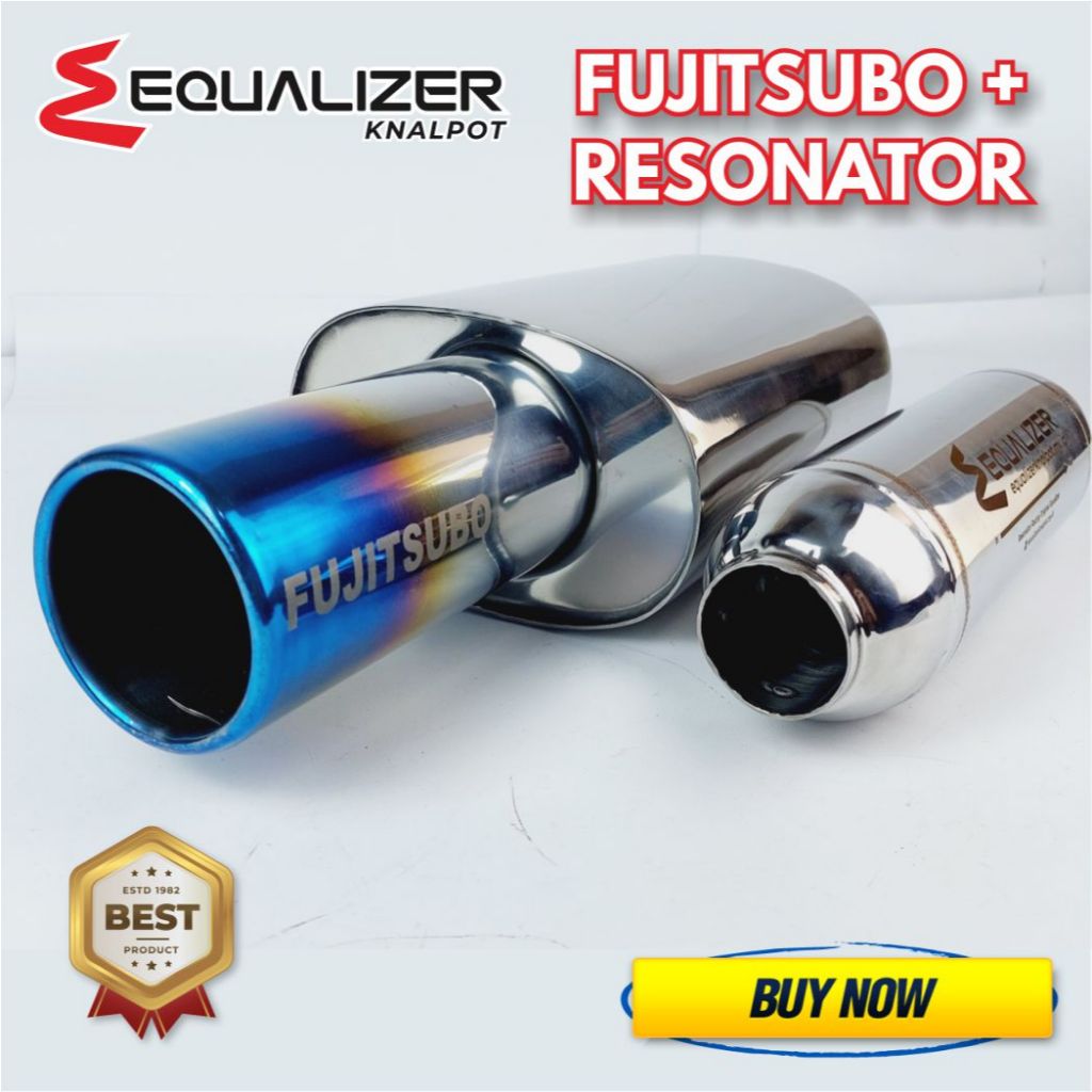 Knalpot Mobil Racing Fujitsubo Jumbo Bass Besar Original Silent Plus + Resonator Equalizer Original 