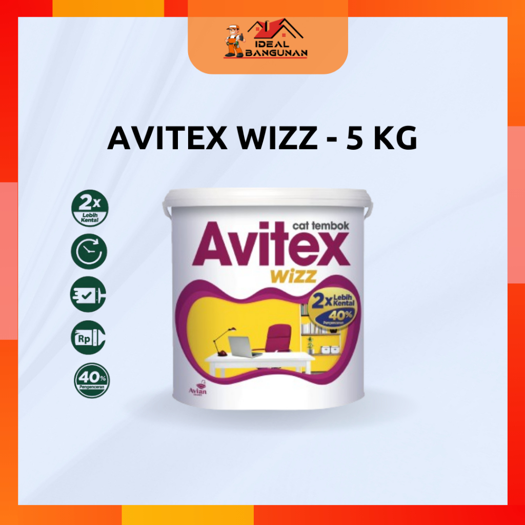 [READY] AVITEX WIZZ KEMASAN 5KG | CAT TEMBOK AWET WARNA PINK BIRU HIJAU | AVITEX WIZZ GALON | CAT AV