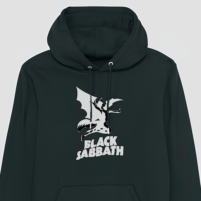 Hoodie BLACK SABBATH Heavy Metal Rock Band Switer Hood Jacket Premium Fleece Clothing