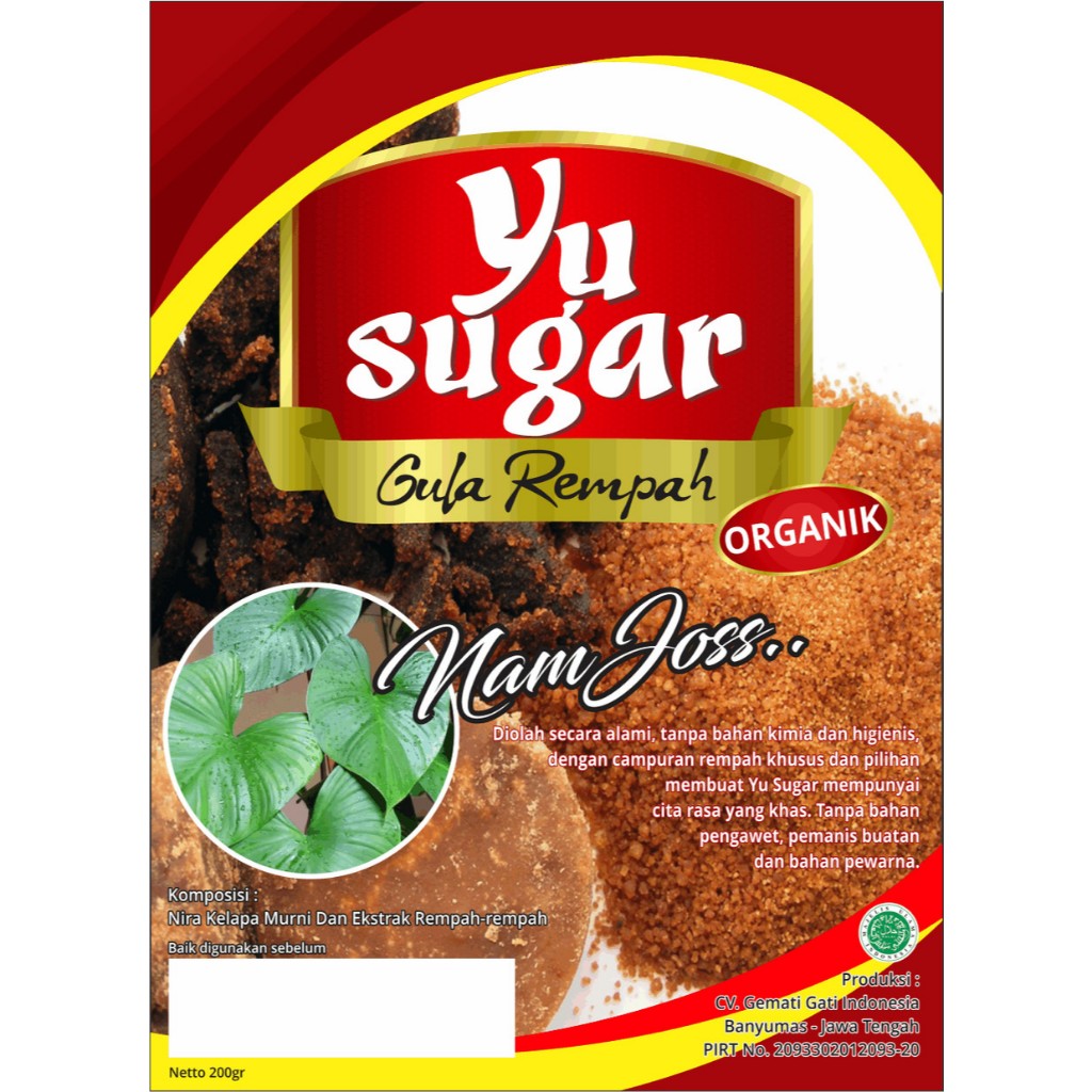

Gula Rempah YU SUGAR NAMJOS