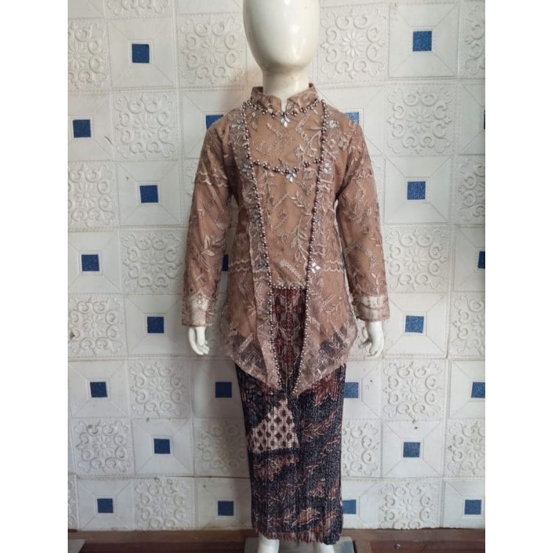 BF(REALPICS)SETELAN KABAYA KUTU BARU ANAK/KEBAYA WISUDA ANAK SD UMUR 8 - 14 TAHUN KEBAYA KONDANGAN K