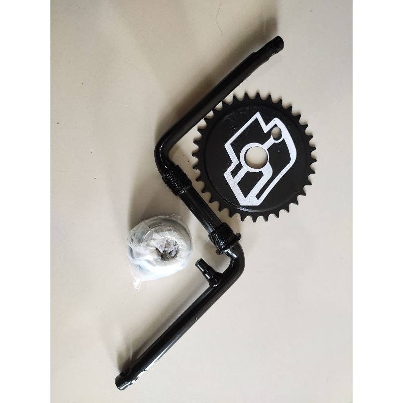 CRANK SET BMX GIR LANGSUNG SEPEDA 20 BMX ANAK KOMPLIT AS GIR LANGSUNG SEPEDA BMX