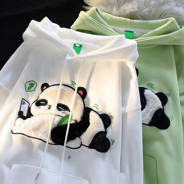 Jaket Anak Kekinian Hoodie Anak Cewek Cowok DESIGN PANDA LUCU Baju Tebal Bahan Fleece Kaos Musim Din