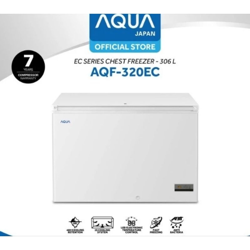 AQUA Chest Freezer AQF-320EC - Penyimpanan Daging dan Makanan Beku Berkapasitas 320L