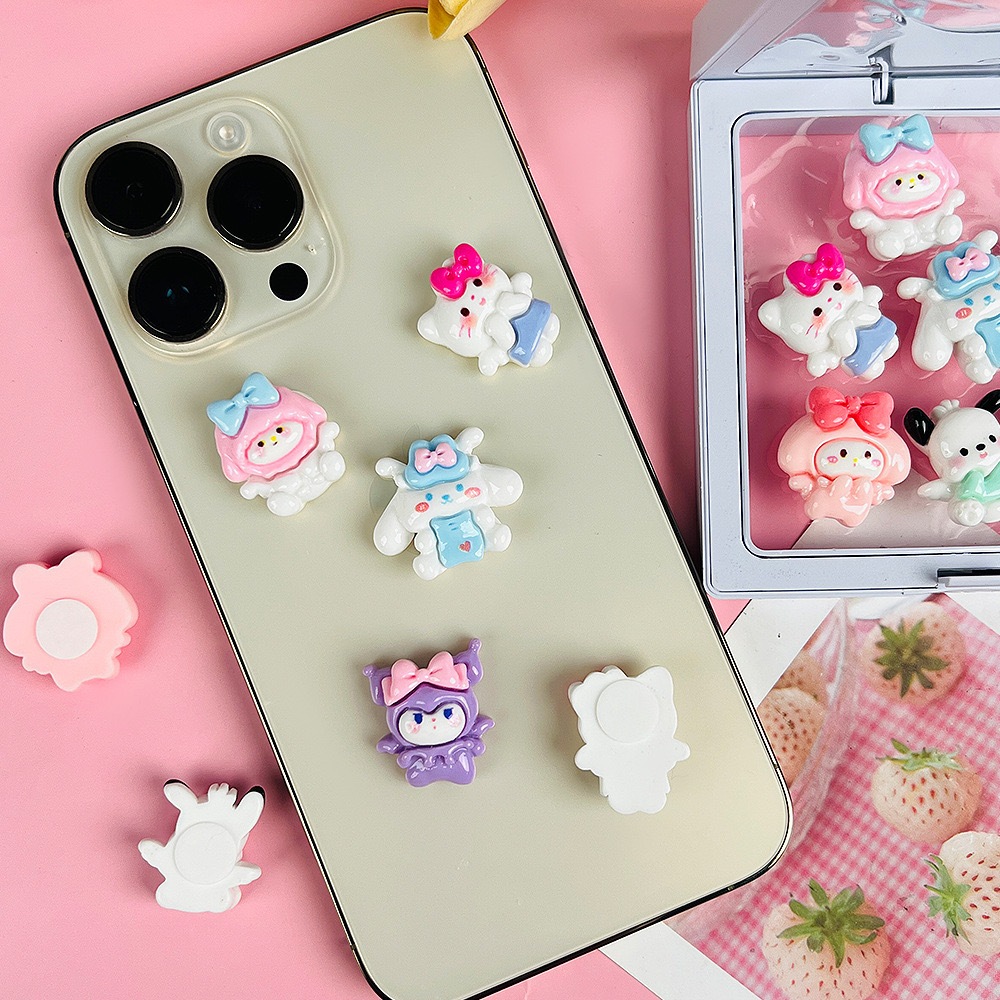 

DIY Resin Clay Sticker 3D Set 6 pcs Glossy Aesthetic Beads Motif Karakter Lucu Free Perekat Lem Pelengkap Aksesoris Stationary Tas Stiker Hiasan Dekorasi Goodie Bag Hampers