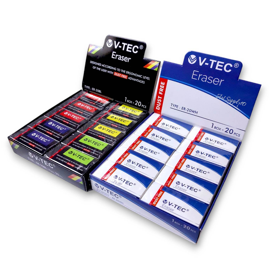 

V-TEC ERASER 1 PACK PENGHAPUS BESAR DAN KECIL ER-20WH ER-40WH NEW ALAT TULIS SEKOLAH BARU