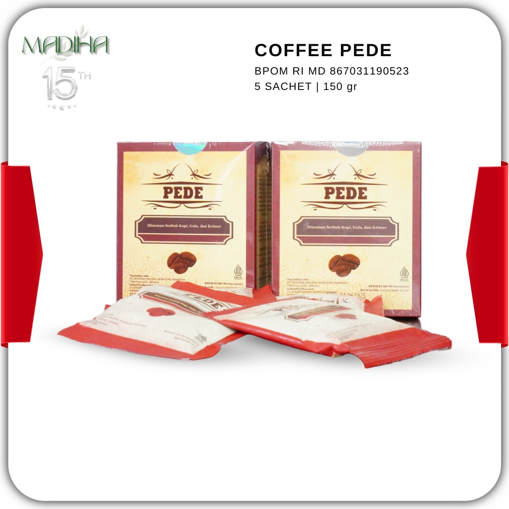 

Kopi Pede Minuman Serbuk Kopi Gula Dan Krimer Isi 5 Sachet