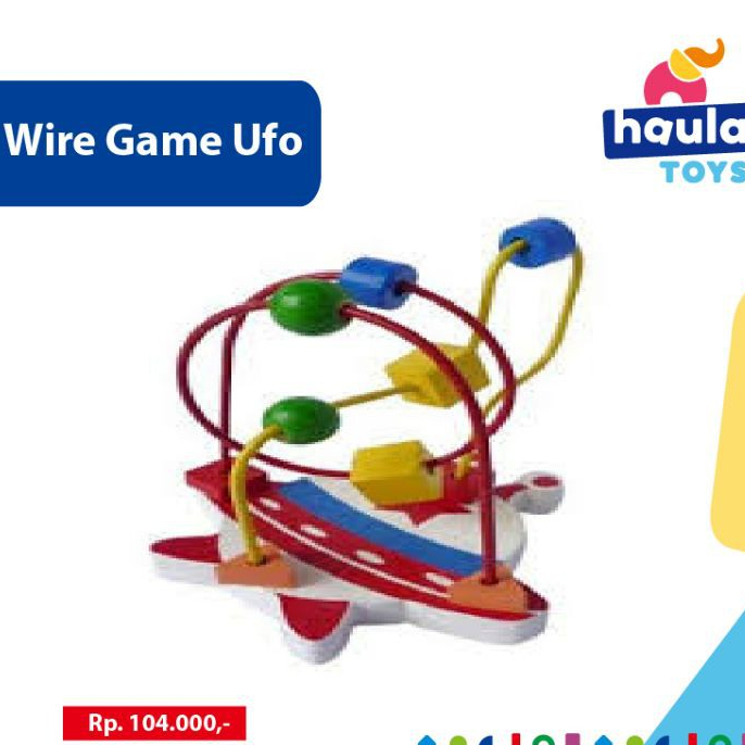 HAULA TOYS || Mainan Edukasi, Mainan Kayu, Mainan Wire, Wire Game Karakter UFO, Mainan Pengasah Kons