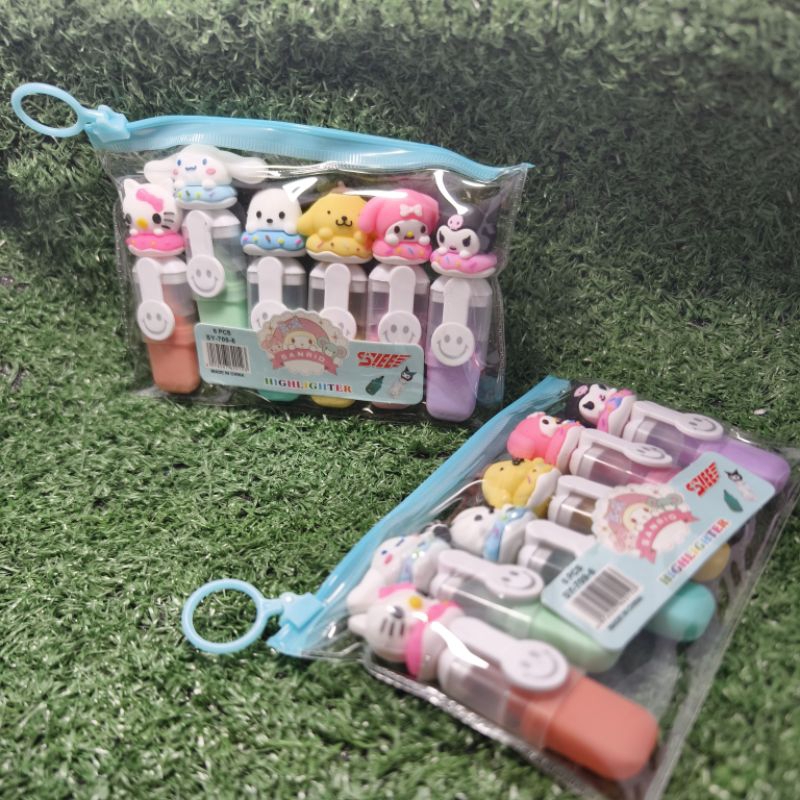 

highlighter mini/ztabilo mini Kuromi and friends isi 6pcs/sy7096