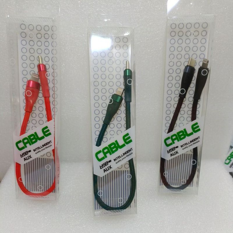 Cable Data Short Type-C to Lightning Fast Charge Kabel Pendek type C ke Iphone Pengisian Daya Cepat