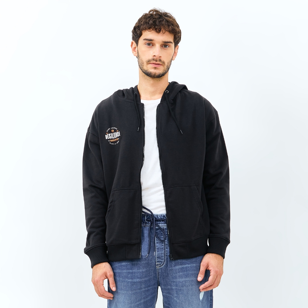 Emba Denim - Jaket Hoodie & Overshirt Lengan Panjang Regular Fit