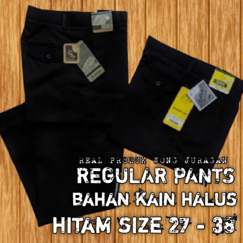 CELANA SOPAN HALUS PANJANG PRIA REGULER BAHAN KAIN TISU TWIST TEFLON CELANA BAPAK JAMAN DULU PAKAIAN