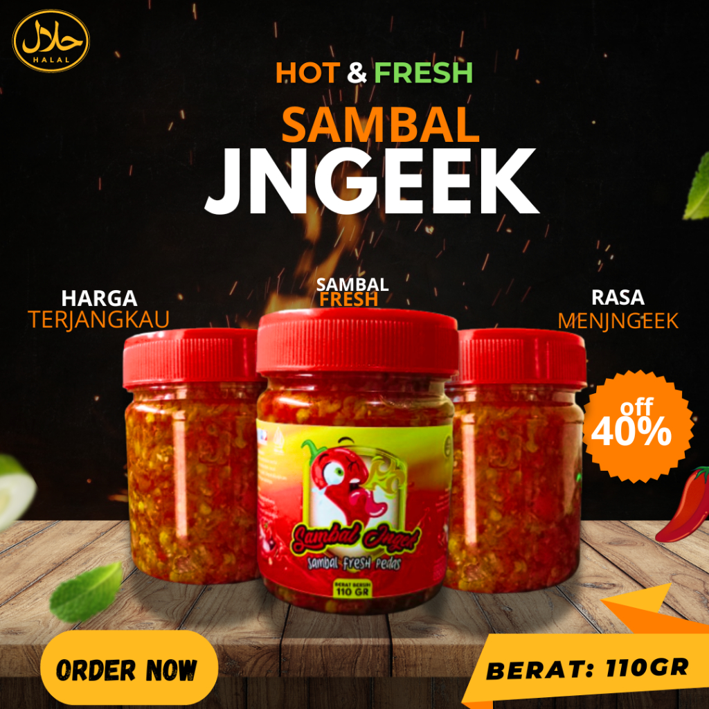 

Sambal Bawang isi 2 botol dengan kemasan110 Murah Enak sambal jngek pedas