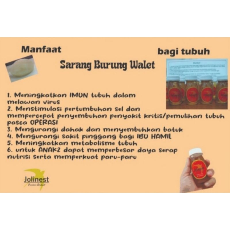 

Minuman Sarang Burung walet 1000% dari sarang burung walet