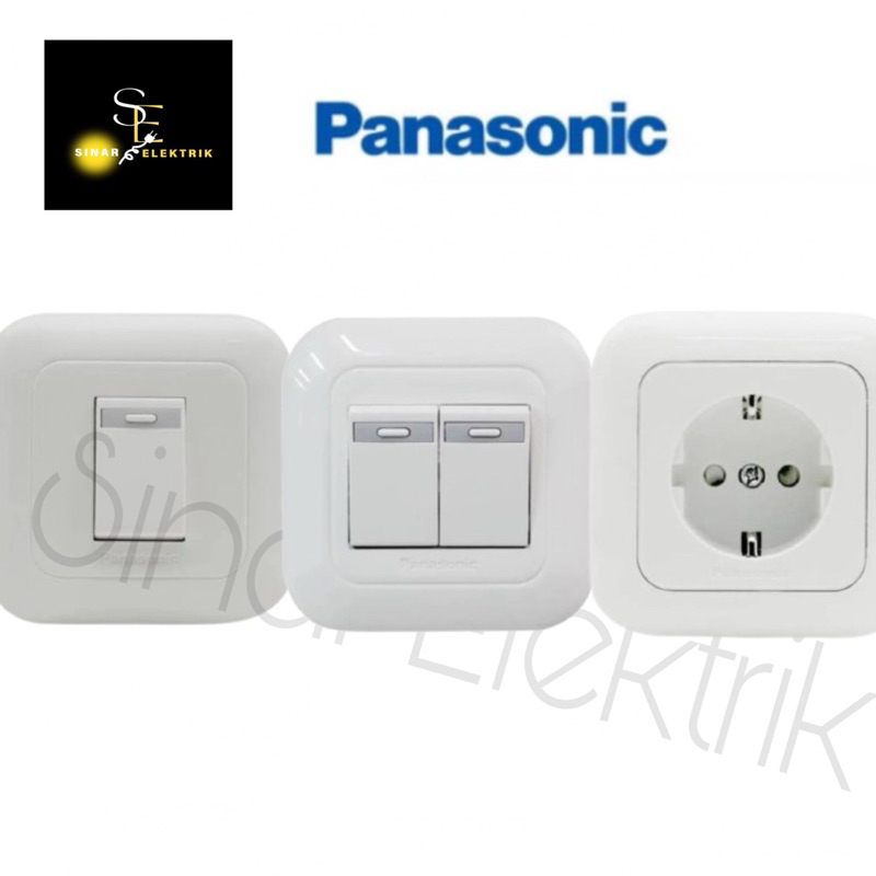 Panasonic Saklar Engkel Dan Stop Kontak Tanam white