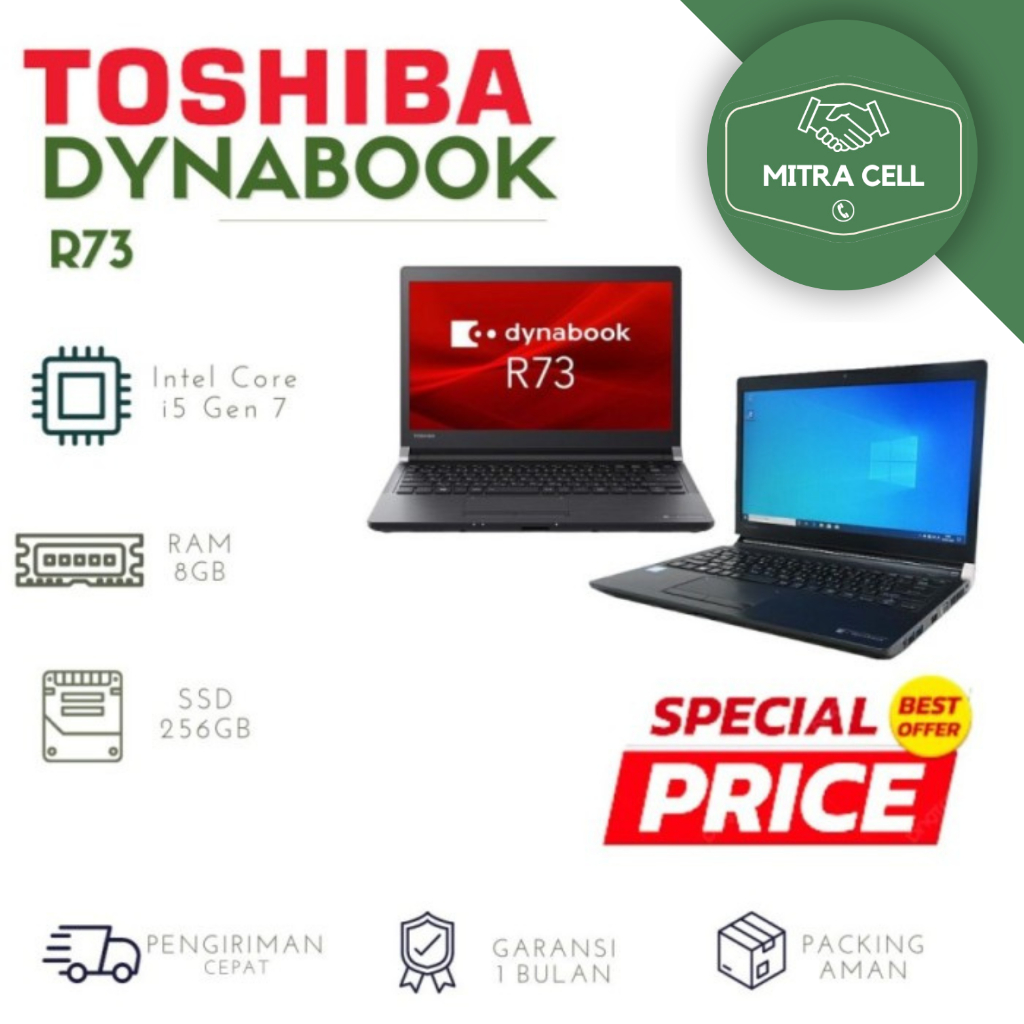 LAPTOP TOSHIBA dynabook R731 INTEL CORE i3 RAM 4 GB SSD 256GB