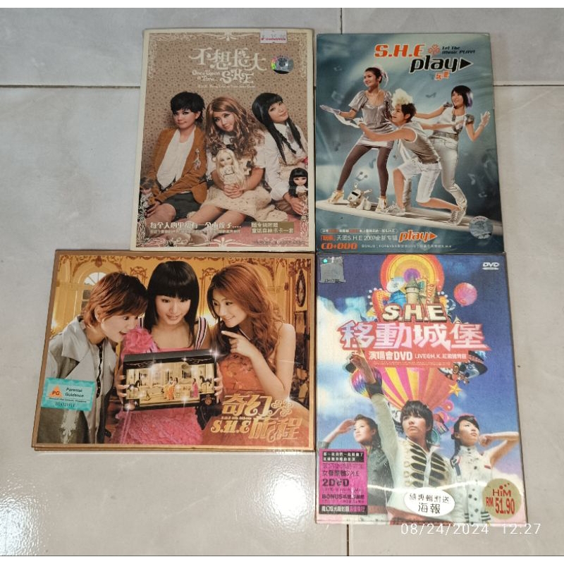 cd & dvd Mandarin SHE-Once Upon A Time / SHE-Play / SHE-6th Album / SHE-Live At HK