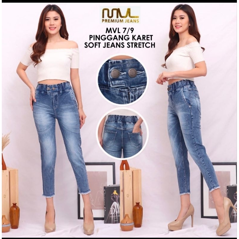 Mvl celana jeans wanita 7/9