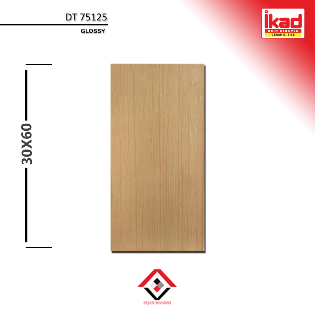 keramik 30x60 motif kayu matt - ikad dt75125