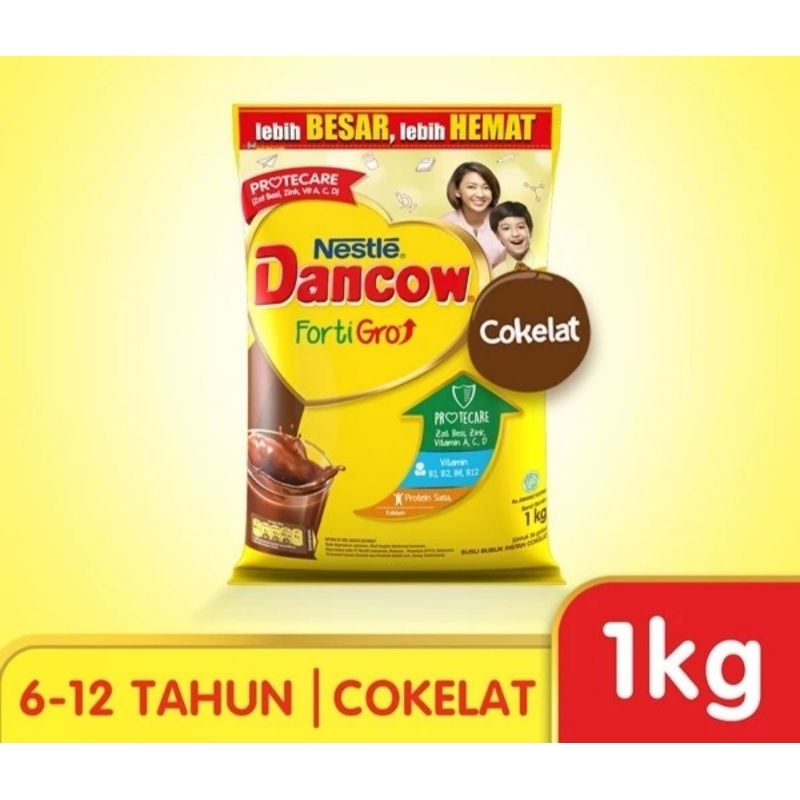 

Nestle DANCOW FortiGro Susu Bubuk Cokelat Usia Sekolah Pouch 1 Kg