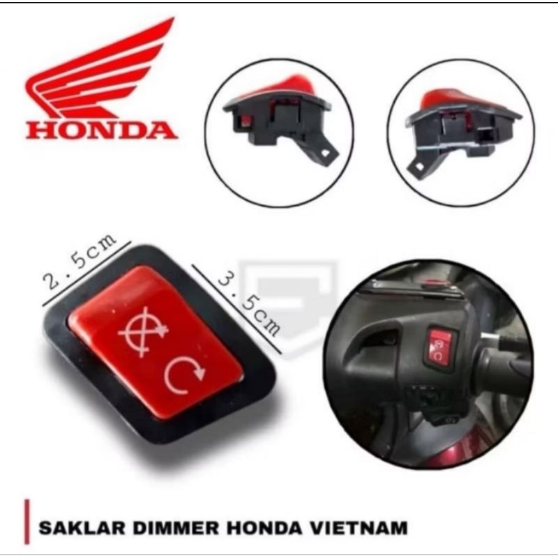 TOMBOL STATER VIETNAM TOMBOL ENGINE STATER vietnam MERAH VARIO 125 VARIO 150