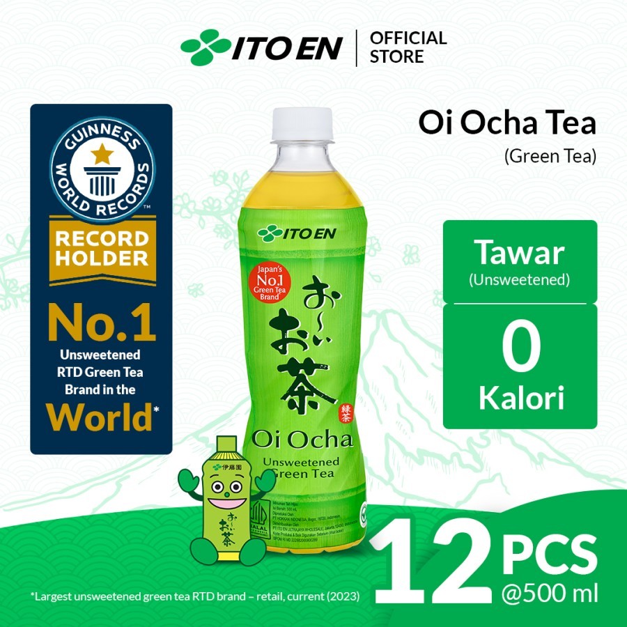 

ITO EN Oi Ocha Green Tea No Sugar 500ml isi 12 pcs
