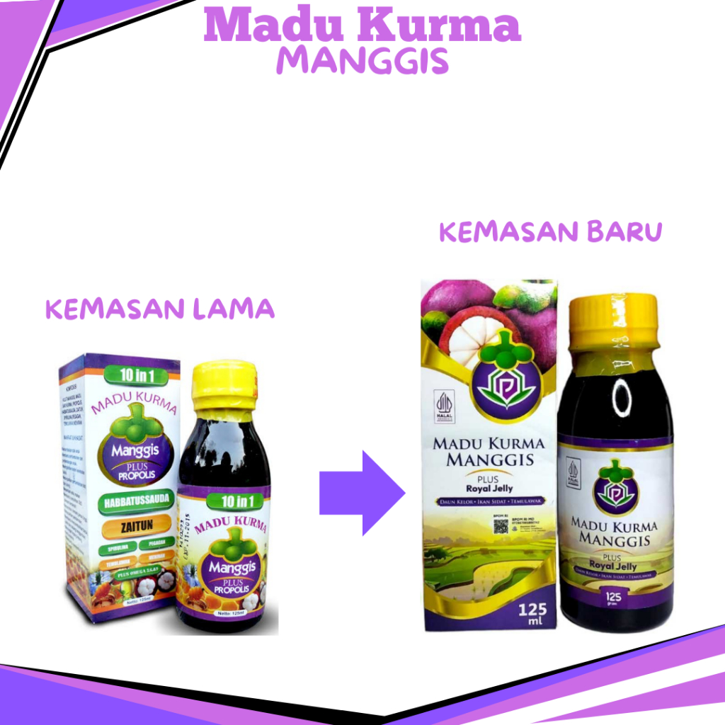 

MADU KURMA MANGGIS 125 ML PLUS ROYAL JELLY ORIGINAL VITAMIN NAFSU MAKAN | MULTIVITAMIN ANAK