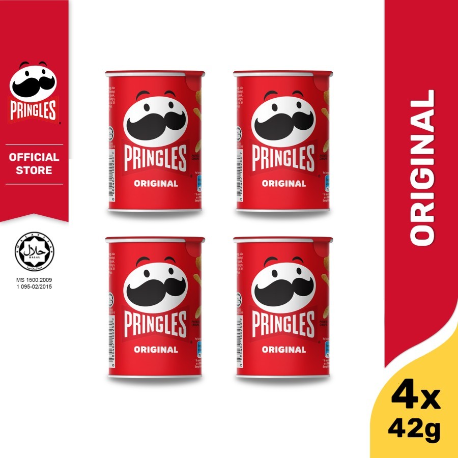 

[BUNDLE 4pcs] Pringles Snack Keripik Kentang Original 4x42g